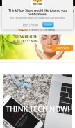 How thinknowstore.com looks like on a mobile device such as an iPhone.