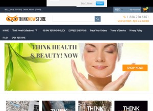 How thinknowstore.com looks like on a tablet such as an iPad.