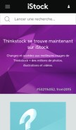 How thinkstockphotos.com looks like on a mobile device such as an iPhone.