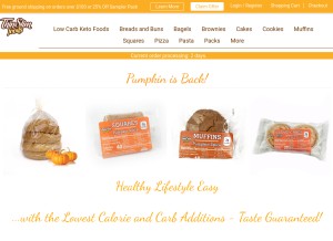 How thinslimfoods.com looks like on a tablet such as an iPad.