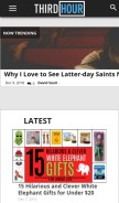 How thirdhour.org looks like on a mobile device such as an iPhone.