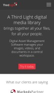 How thirdlight.com looks like on a mobile device such as an iPhone.