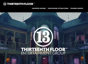 How thirteenthfloor.com looks like on a tablet such as an iPad.