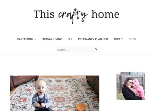 How thiscraftyhome.com looks like on a tablet such as an iPad.