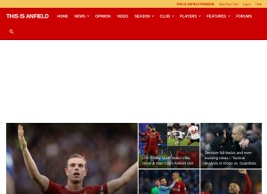 How thisisanfield.com looks like on a tablet such as an iPad.