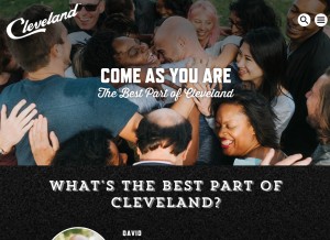 How thisiscleveland.com looks like on a tablet such as an iPad.