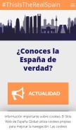 How thisistherealspain.com looks like on a mobile device such as an iPhone.