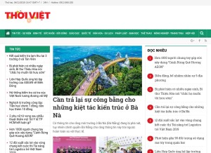How thoivietbao.vn looks like on a tablet such as an iPad.