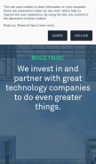 How thomabravo.com looks like on a mobile device such as an iPhone.