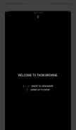 How thombrowne.com looks like on a mobile device such as an iPhone.