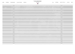 How thombrowne.com looks like on a tablet such as an iPad.