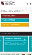 How thompsoncoburn.com looks like on a mobile device such as an iPhone.