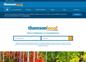 How thomsonlocal.com looks like on a tablet such as an iPad.