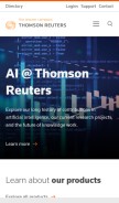 How thomsonreuters.com looks like on a mobile device such as an iPhone.
