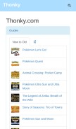 How thonky.com looks like on a mobile device such as an iPhone.