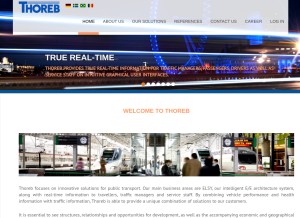 How thoreb.com looks like on a tablet such as an iPad.