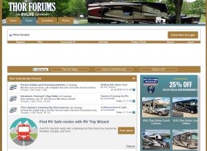 How thorforums.com looks like on a tablet such as an iPad.