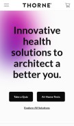 How thorne.com looks like on a mobile device such as an iPhone.