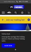 How thoroughbreddiesel.com looks like on a mobile device such as an iPhone.
