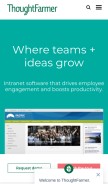 How thoughtfarmer.com looks like on a mobile device such as an iPhone.