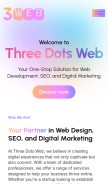 How threedotsweb.com looks like on a mobile device such as an iPhone.