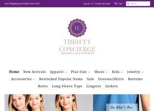 How thriftyconcierge.com looks like on a tablet such as an iPad.