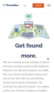 How thrivehive.com looks like on a mobile device such as an iPhone.