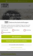 How thuecom-medien.de looks like on a mobile device such as an iPhone.