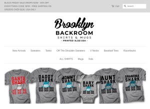 How thuglifeshirts.com looks like on a tablet such as an iPad.