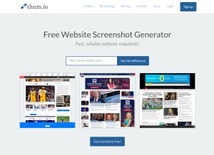 How thum.io looks like on a tablet such as an iPad.