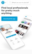 How thumbtack.com looks like on a mobile device such as an iPhone.
