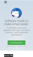How thunderbird.net looks like on a mobile device such as an iPhone.