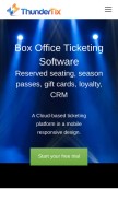 How thundertix.com looks like on a mobile device such as an iPhone.
