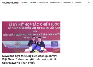How thuongtruong24h.vn looks like on a tablet such as an iPad.
