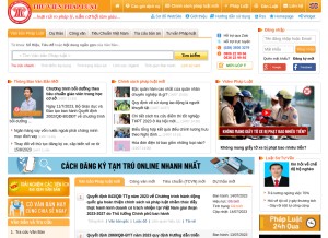 How thuvienphapluat.vn looks like on a tablet such as an iPad.