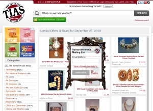 How tias.com looks like on a tablet such as an iPad.