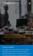 How tibersoft.com looks like on a mobile device such as an iPhone.