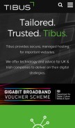 How tibus.net looks like on a mobile device such as an iPhone.