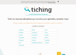 How tiching.com looks like on a tablet such as an iPad.