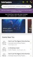How ticketliquidator.com looks like on a mobile device such as an iPhone.