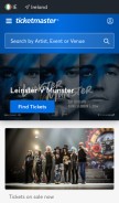 How ticketmaster.ie looks like on a mobile device such as an iPhone.