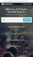 How ticketoffices.com looks like on a mobile device such as an iPhone.
