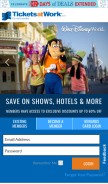 How ticketsatwork.com looks like on a mobile device such as an iPhone.