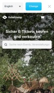 How ticketswap.at looks like on a mobile device such as an iPhone.