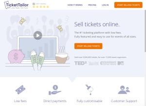 How tickettailor.com looks like on a tablet such as an iPad.