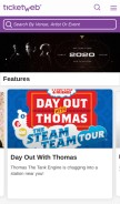 How ticketweb.com looks like on a mobile device such as an iPhone.