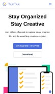 How ticktick.com looks like on a mobile device such as an iPhone.