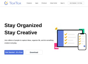 How ticktick.com looks like on a tablet such as an iPad.
