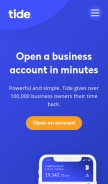 How tide.co looks like on a mobile device such as an iPhone.