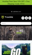 How tidewe.com looks like on a mobile device such as an iPhone.